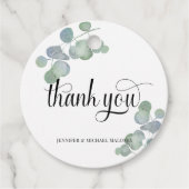 Eukalyptus Vielen Dank Geschenkanhänger (Vorderseite)