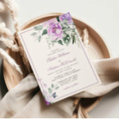 Eukalyptus Violet Blume Einladung Hochzeit