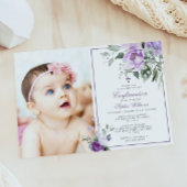 Eukalyptus Violet Blume Foto Girl Confirmation Einladung