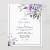 Eukalyptus Violet Blume Hochzeit Einladung (Vorderseite)