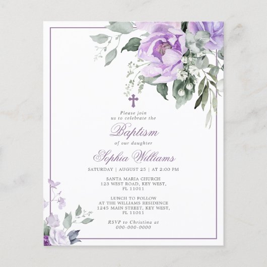 Eukalyptus Violet Blume Taufe (Vorderseite)