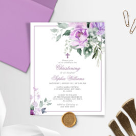 Eukalyptus Violet Christening Einladung