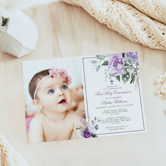 Eukalyptus Violet Foto Girl Einladung