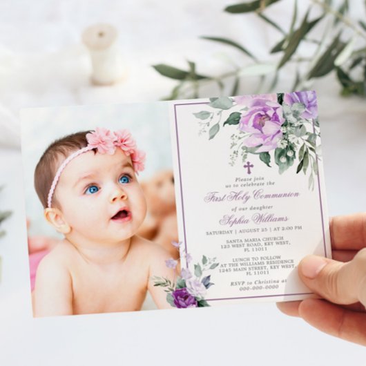 Eukalyptus Violet Foto Girl Einladung