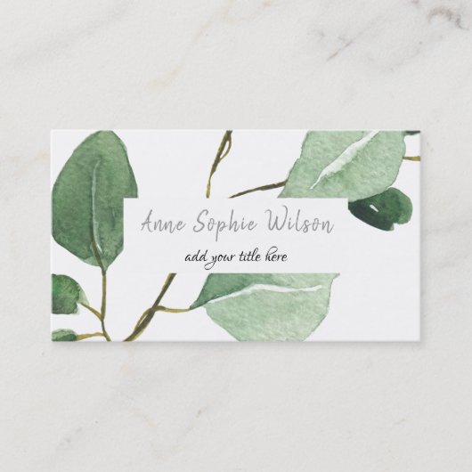 Eukalyptus Visitenkarte (Vorderseite)