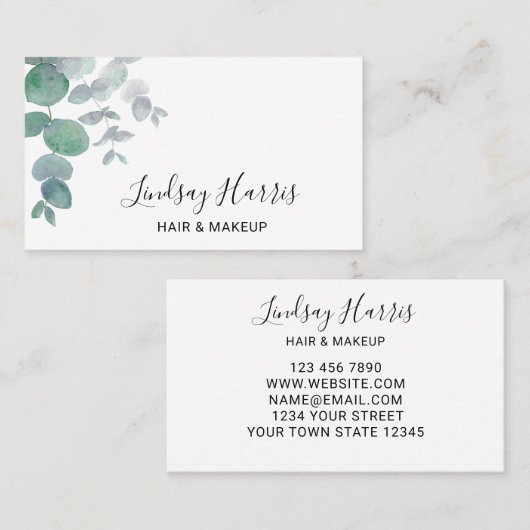 Eukalyptus Visitenkarte (Vorne/Hinten)