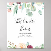 Eukalyptus von heute - diese Kerze brennt Poster (Vorne)