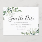 Eukalyptus-Vow-Erneuerung Save the Date (Vorderseite)