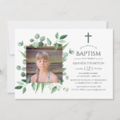 Eukalyptus-Wald Grüne Taufe oder Weihnachten Einladung (Vorderseite)