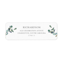 Eukalyptus-Wappen | Einfache Wasserfarbenhochzeit