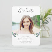 Eukalyptus-Wappen | Foto-Abschluss Einladung (Stehend Vorderseite)