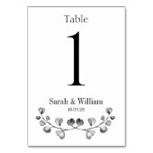 Eukalyptus-Wappen Hochzeit Tischnummer (Vorderseite)