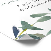 Eukalyptus-Wappen | Imitate Gold Text Hochzeit Beg Poster (Ecke)