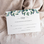 Eukalyptus-Wappen | Trendy Wedding RSVP Karte