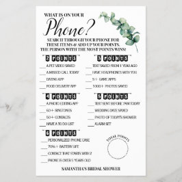 Eukalyptus Was auf Ihrer Telefonduschkarte steht Flyer