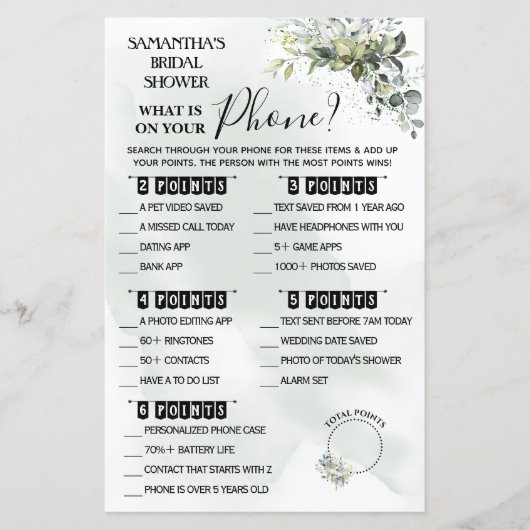 Eukalyptus Was ist auf Ihrem Handy zweisprachiges  (Vorderseite)