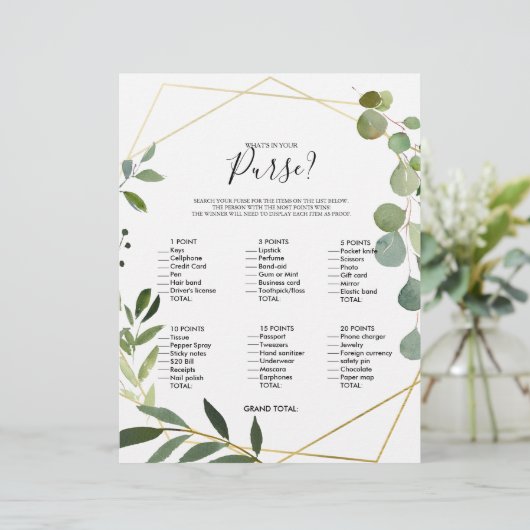 Eukalyptus Was ist in eurem Brautparty? (Stehend Vorderseite)