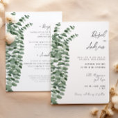 Eukalyptus wassercolor Elegante Hochzeitsstimmung Einladung