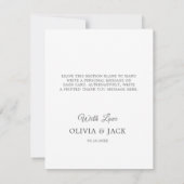 Eukalyptus wassercolor Rustikale Hochzeit Dankeskarte (Rückseite)