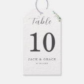 Eukalyptus wassercolor Rustikale Hochzeit Geschenkanhänger (Rückseite)