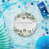 Eukalyptus wassercolor Rustikale Hochzeit Pappteller (Party)