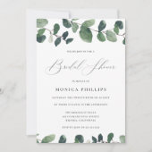 Eukalyptus Wasserfarbe Modernes Brautparty Einladung (Vorderseite)