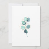 Eukalyptus Watercolor Botanical Baby Showdusche Einladung (Rückseite)