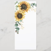 Eukalyptus Watercolor Botanische Hochzeit der Sonn Menükarte (Rückseite)