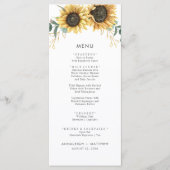 Eukalyptus Watercolor Botanische Hochzeit der Sonn Menükarte (Vorderseite)