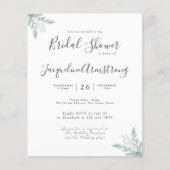 Eukalyptus Watercolor-Brautparty Flyer (Vorne)