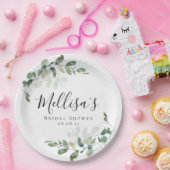 Eukalyptus Watercolor-Brautparty Pappteller (Party)