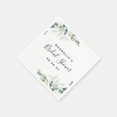 Eukalyptus Watercolor-Brautparty Serviette (Ecke)