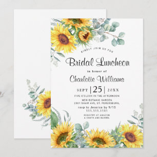 Eukalyptus Watercolor Bridal Luncheon Einladung
