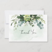 Eukalyptus Watercolor Chic Brautparty Dankeskarte (Vorderseite)