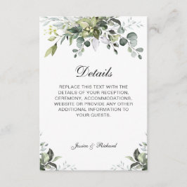 Eukalyptus Watercolor Details - Umschließungskarte Begleitkarte