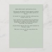 Eukalyptus Watercolor Details - Umschließungskarte Begleitkarte (Rückseite)