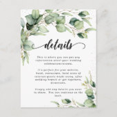 Eukalyptus Watercolor Details - Umschließungskarte Begleitkarte (Vorderseite)