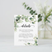 Eukalyptus Watercolor Details - Umschließungskarte Begleitkarte (Stehend Vorderseite)