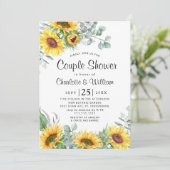 Eukalyptus Watercolor Dusche Einladung (Stehend Vorderseite)