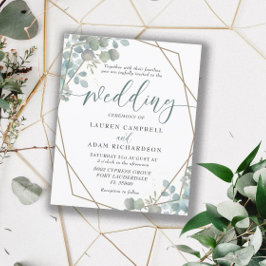 Eukalyptus Watercolor Einladung zur Hochzeit