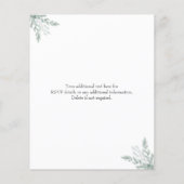 Eukalyptus Watercolor Einladung zur Hochzeit Flyer (Hinten)