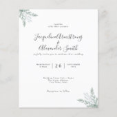 Eukalyptus Watercolor Einladung zur Hochzeit Flyer (Vorne)