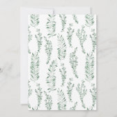 Eukalyptus Watercolor Elegantes Brautparty Einladung (Rückseite)