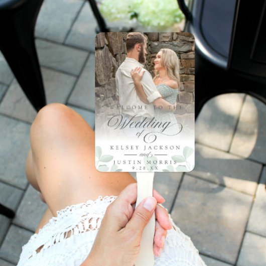 Eukalyptus Watercolor Fächer