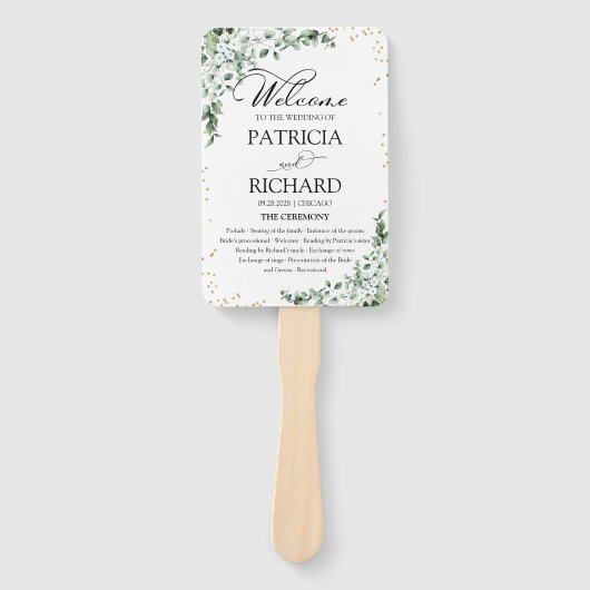 Eukalyptus Watercolor Fächer (Vorderseite)