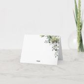 Eukalyptus Watercolor Faltblatt FOTO Danke Karte (Rückseite)