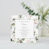 Eukalyptus Watercolor Foliage Wedding Einladung (Stehend Vorderseite)