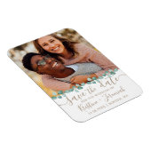 Eukalyptus Watercolor Foto Hochzeit Magnet (Rechte Seite)