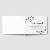 Eukalyptus Watercolor Gedenkfeier Gästebuch (Voll)