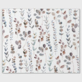 Eukalyptus Watercolor Geschenkpapier (Flach)